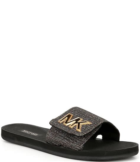 michael kors bling slides|Michael Kors slides women's.